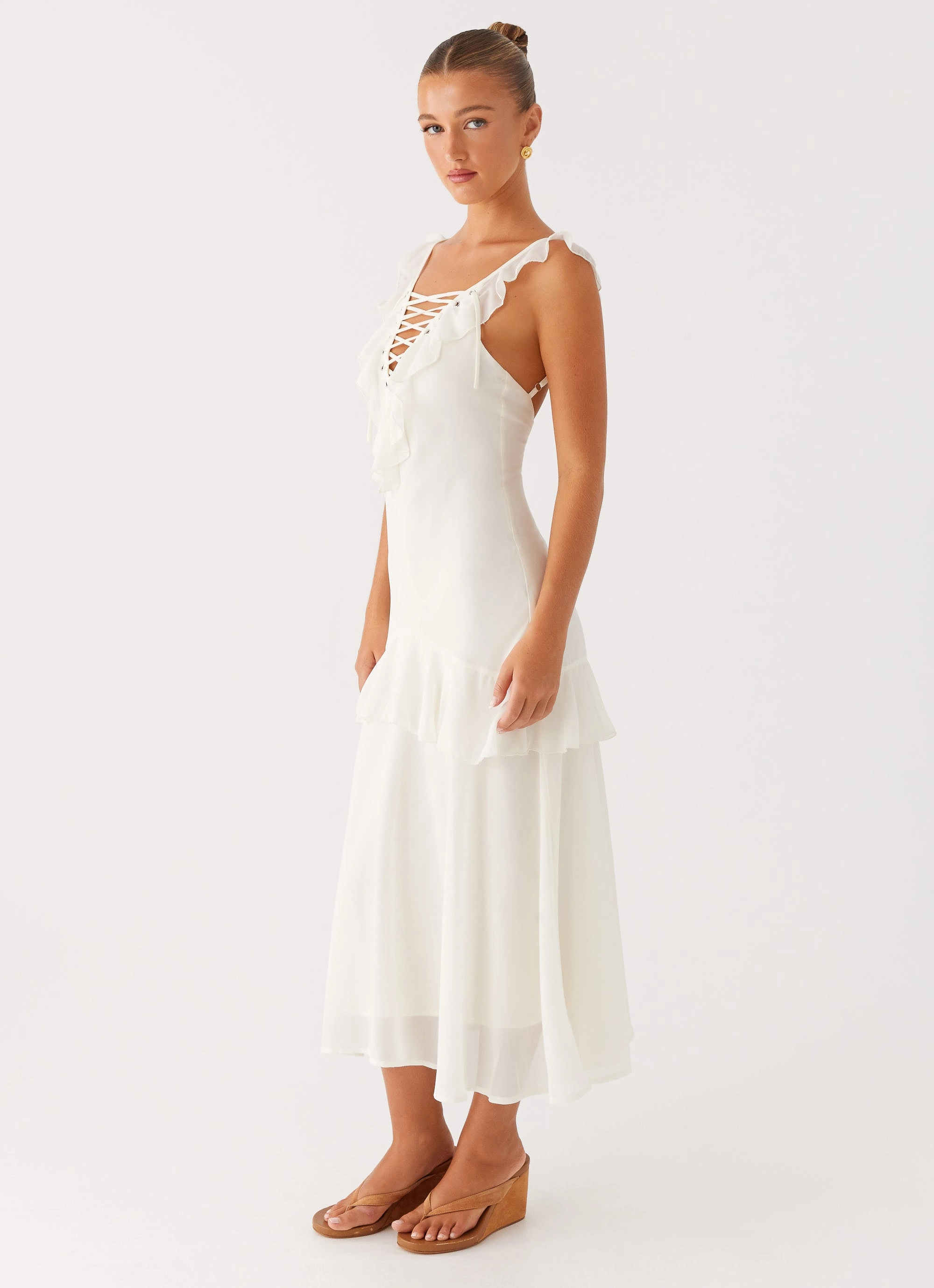 Effortless Touch Celie Midi Dress - Ivory