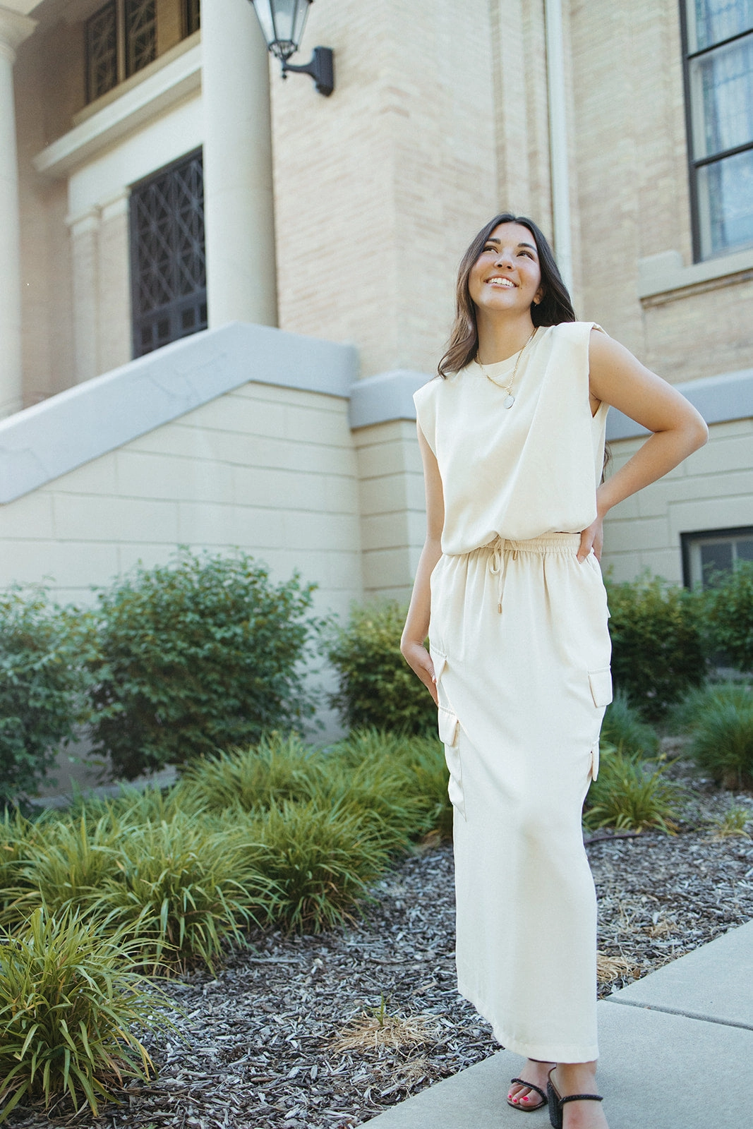 Gentry Cargo Midi Skirt Influencer Style