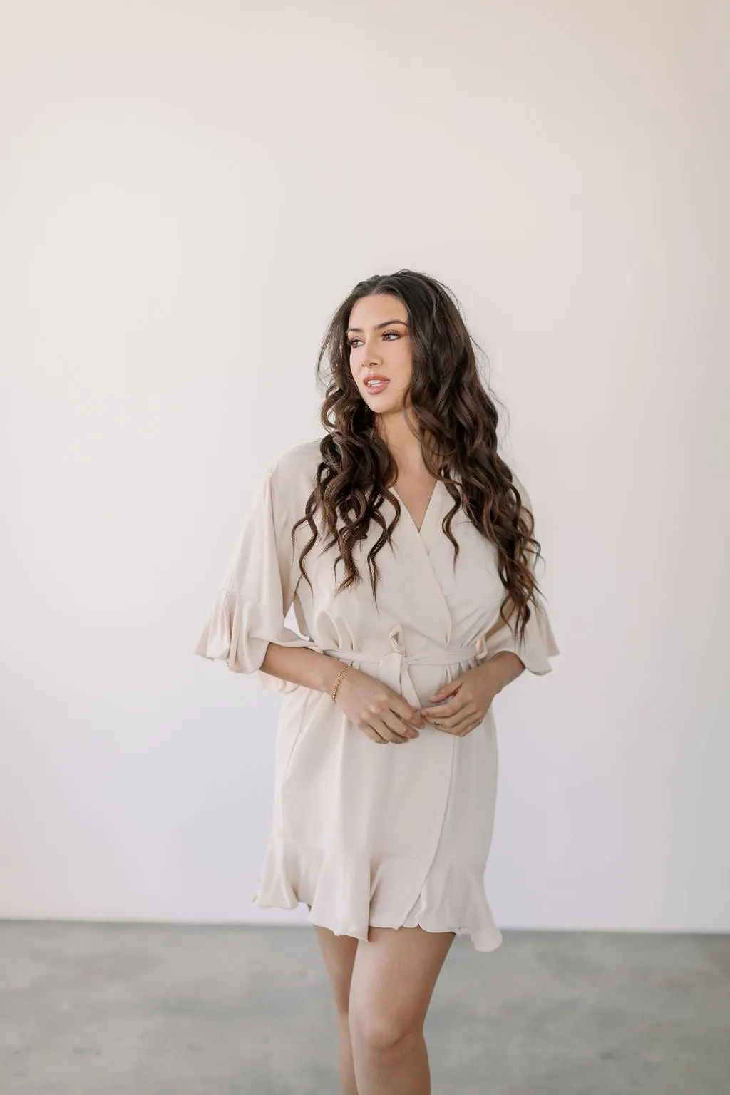 Champagne Ruffle Robe