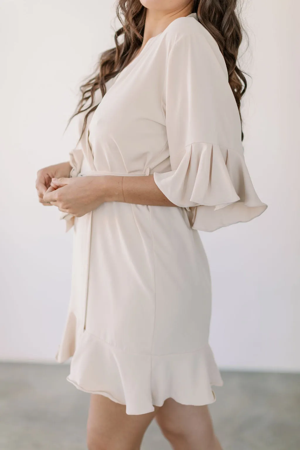 Champagne Ruffle Robe