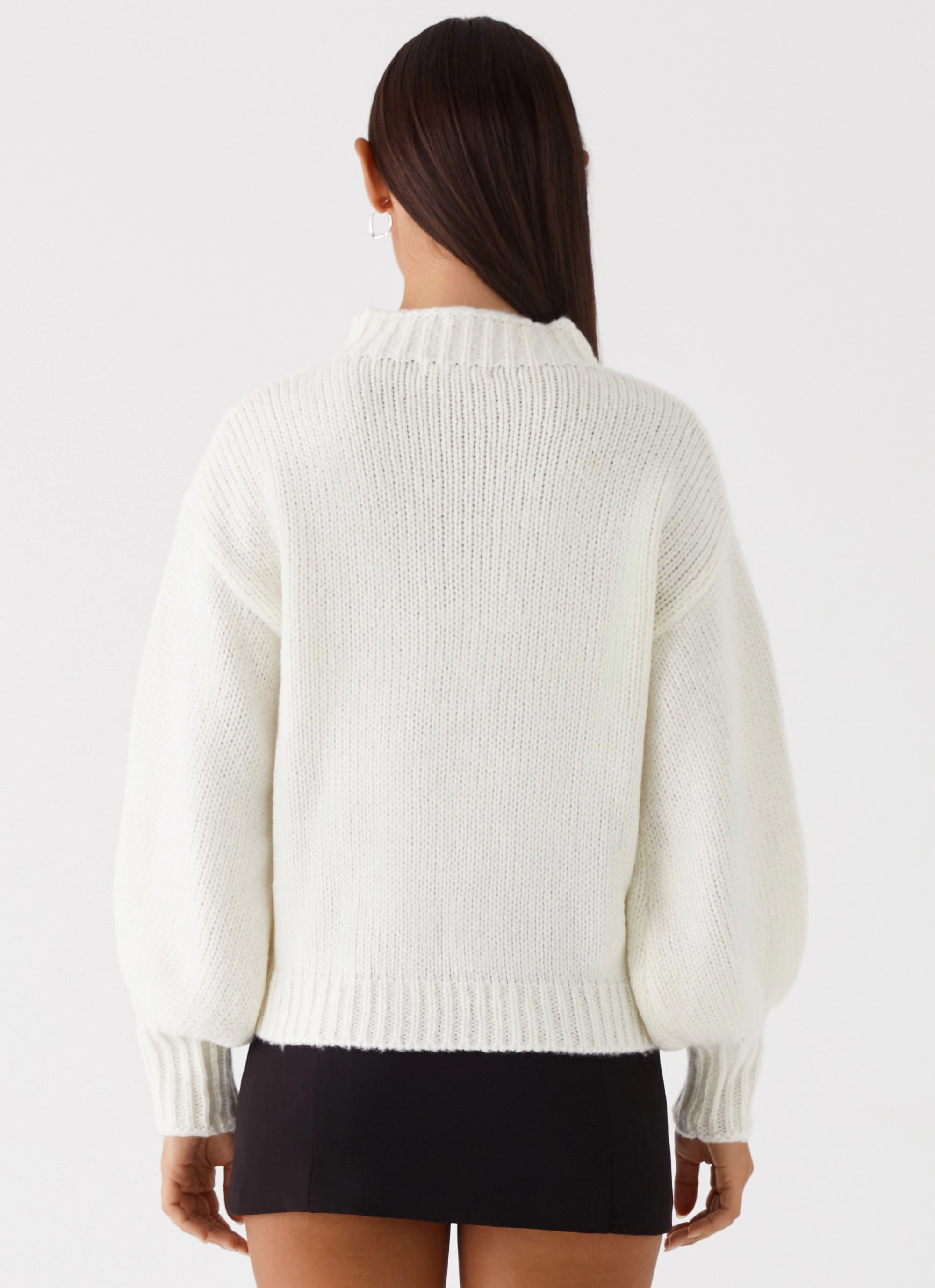 Wind Resistant Versatile Layering Options Charleston Knit Jumper - Off White