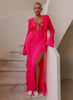 Trendy summer outfit Comfortable Fashion Charlize Maxi Dress - Pink