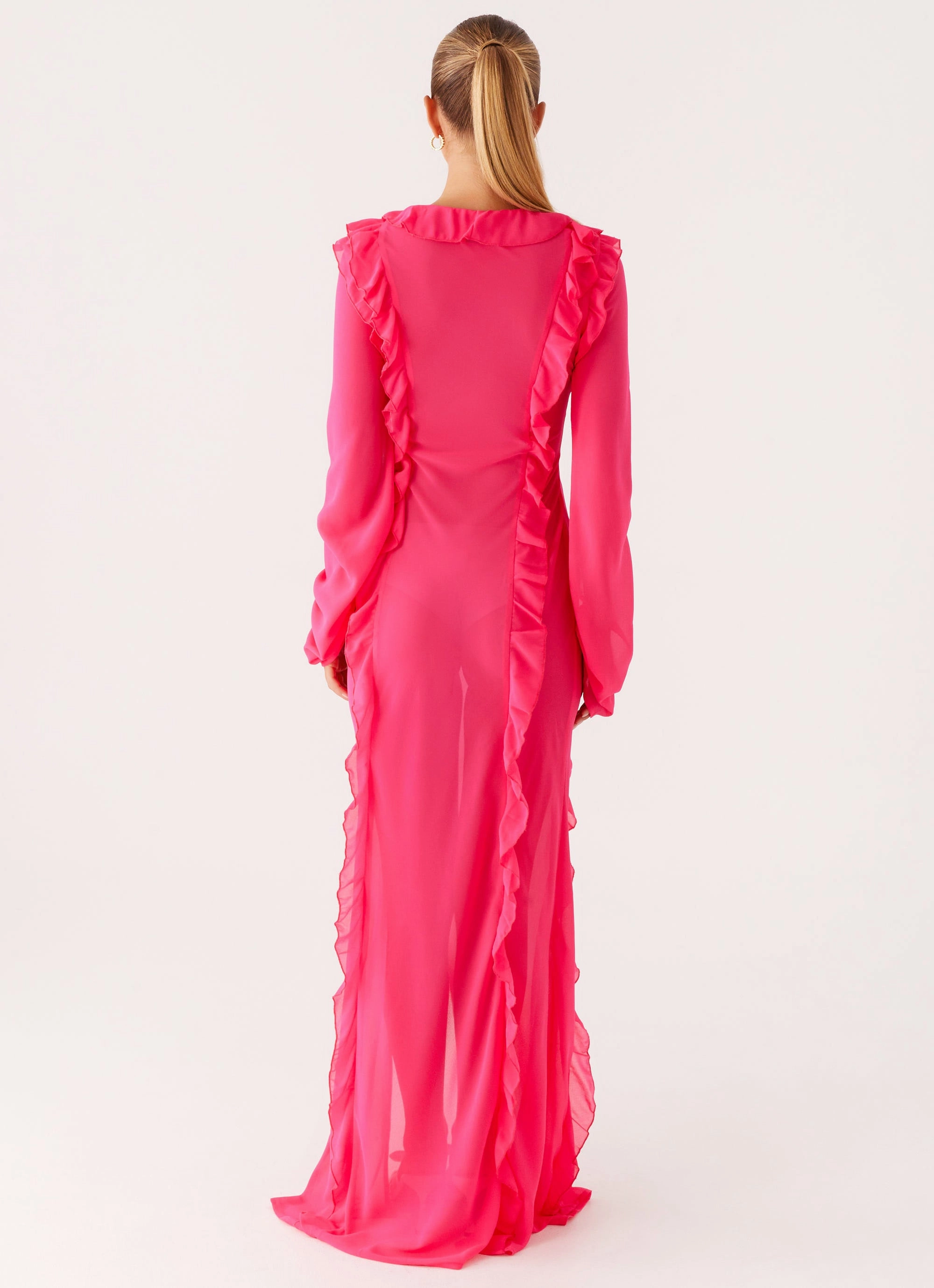 Charlize Maxi Dress - Pink Sophisticated Elegance