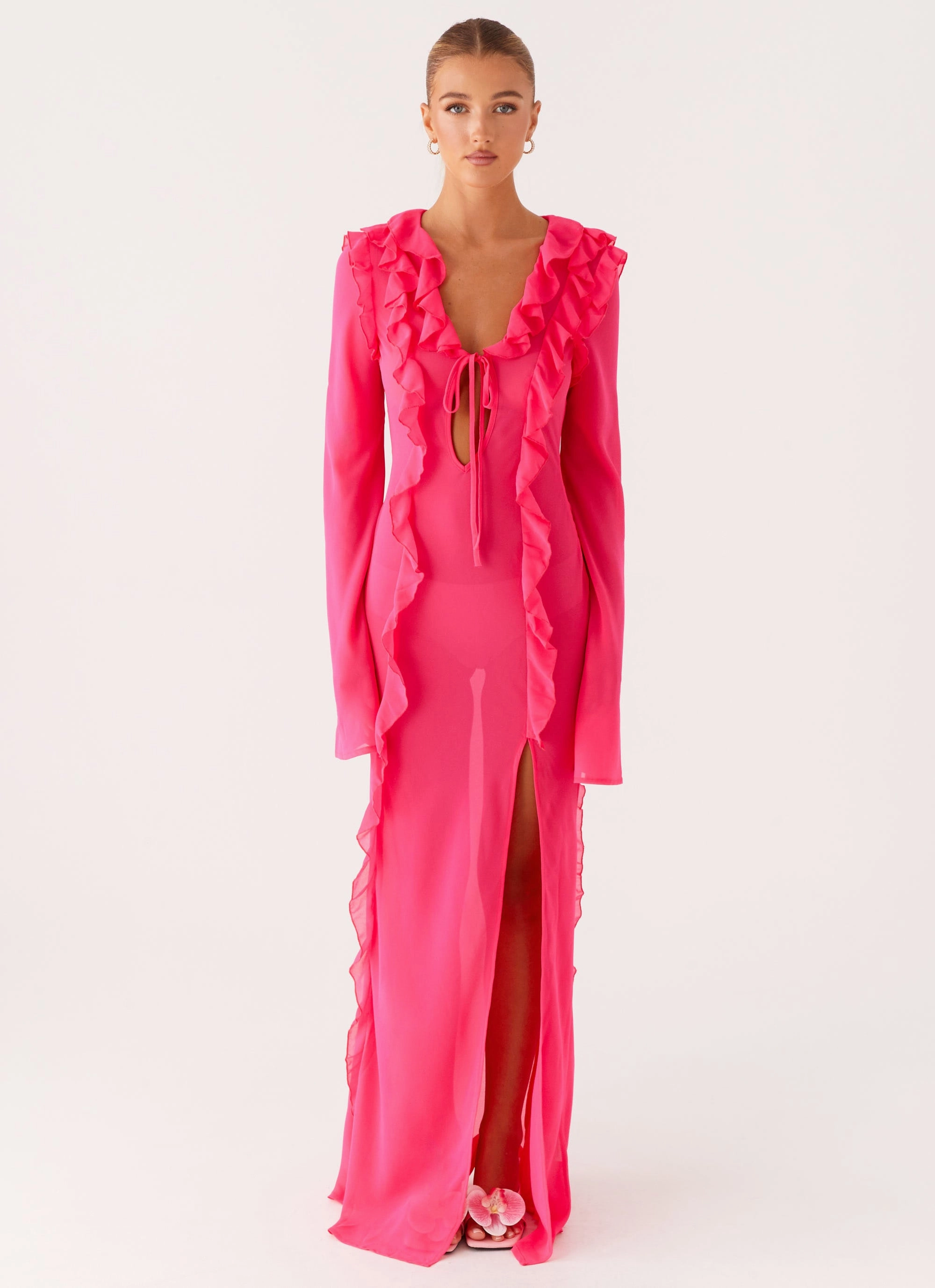 Charlize Maxi Dress - Pink Minimal Tone