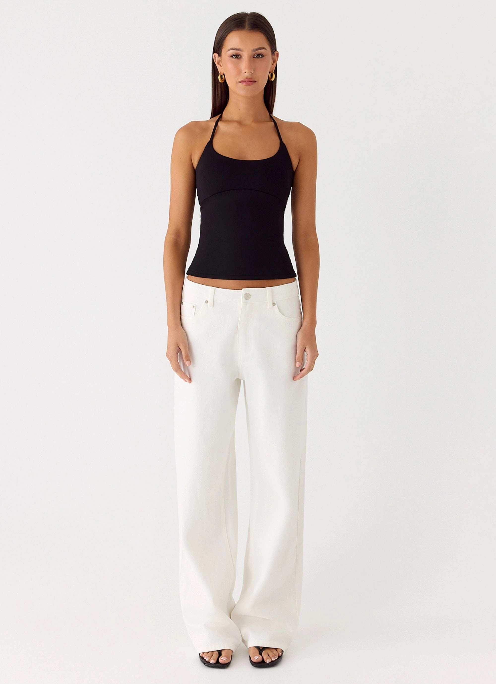 Chauncey Halter Top - Black LowProfileDesign Cozy Knit