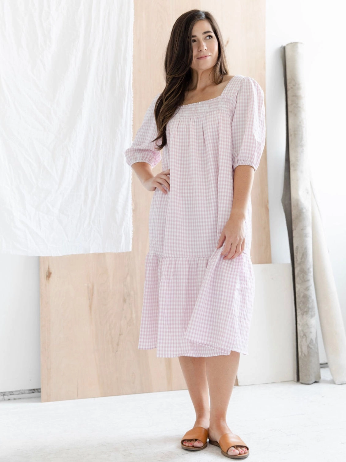 Check Mate Midi Casual and Stylish Easy Match
