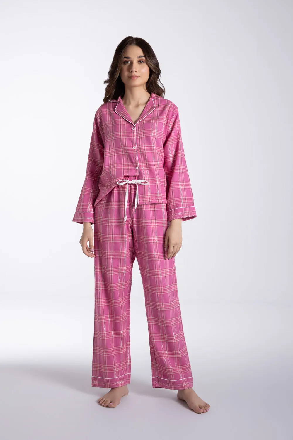 Checkered Loose Fit Pajamas