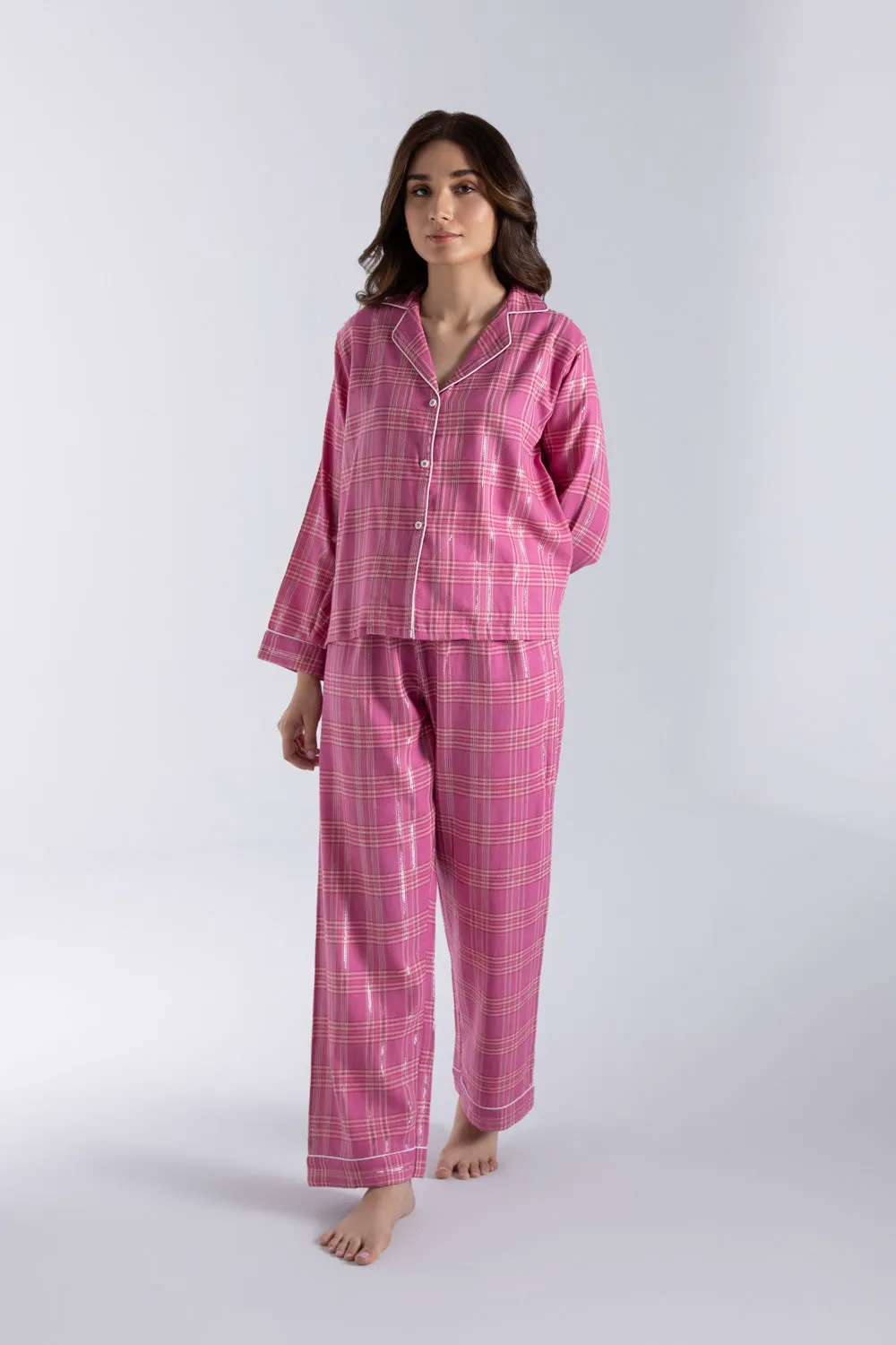 Checkered Loose Fit Pajamas