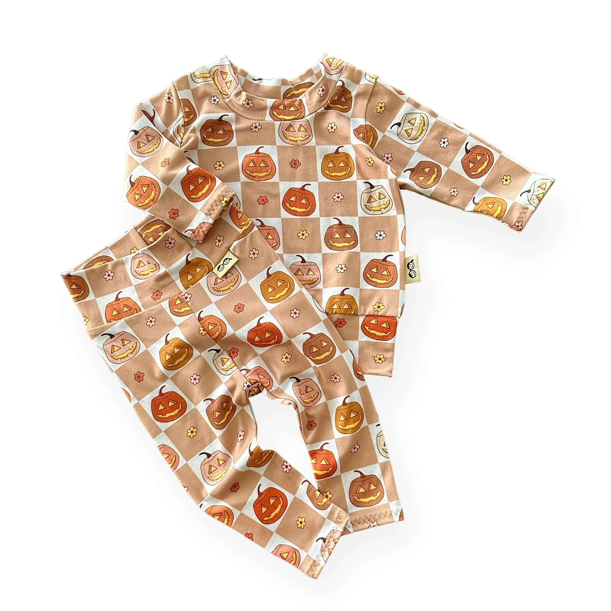 Checkered Pumpkin Lounge Set