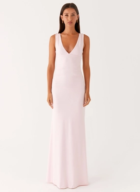 Cherry Sky Maxi Dress - Baby Pink Easy Match