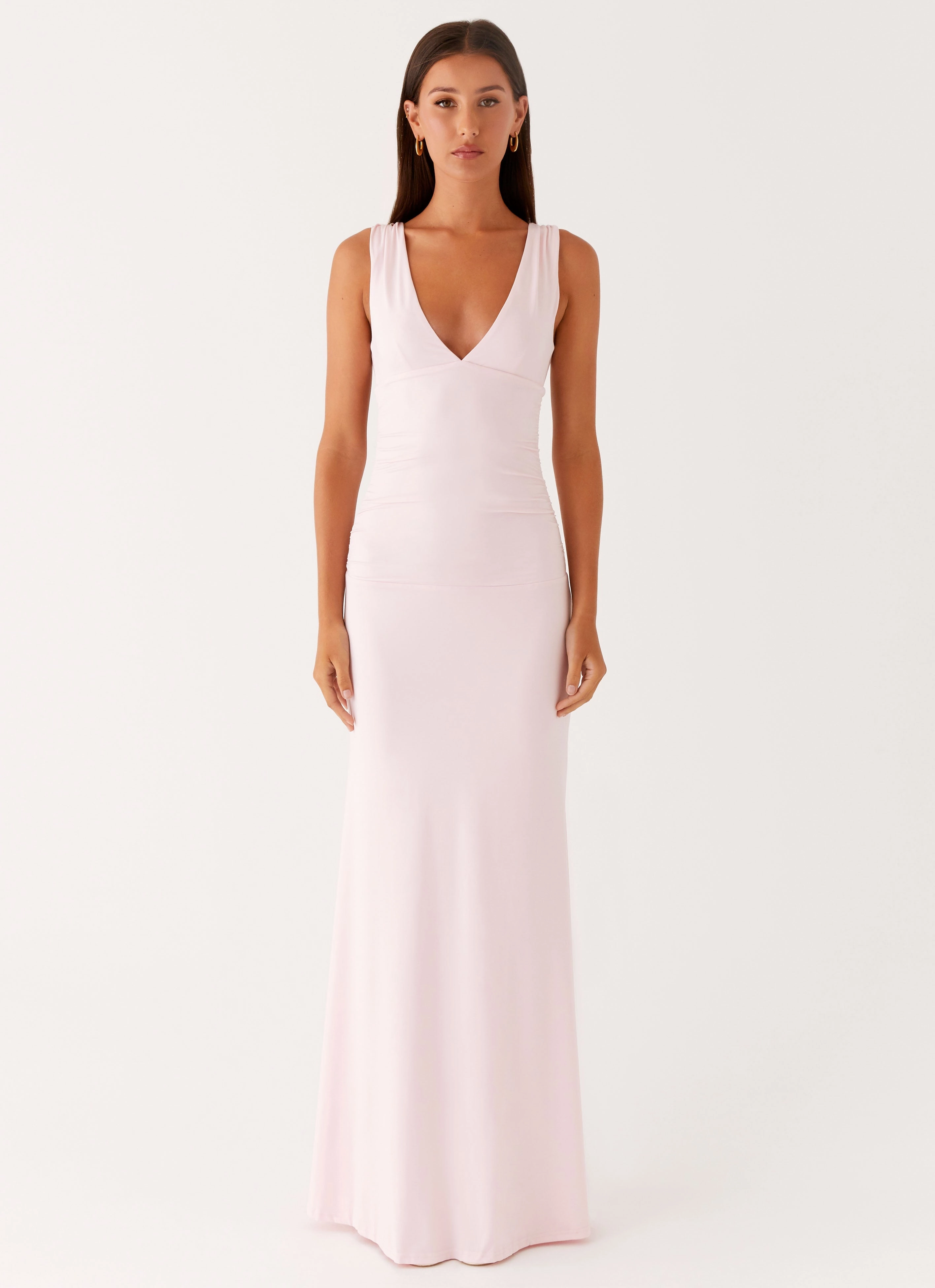 Cherry Sky Maxi Dress - Baby Pink Easy Match