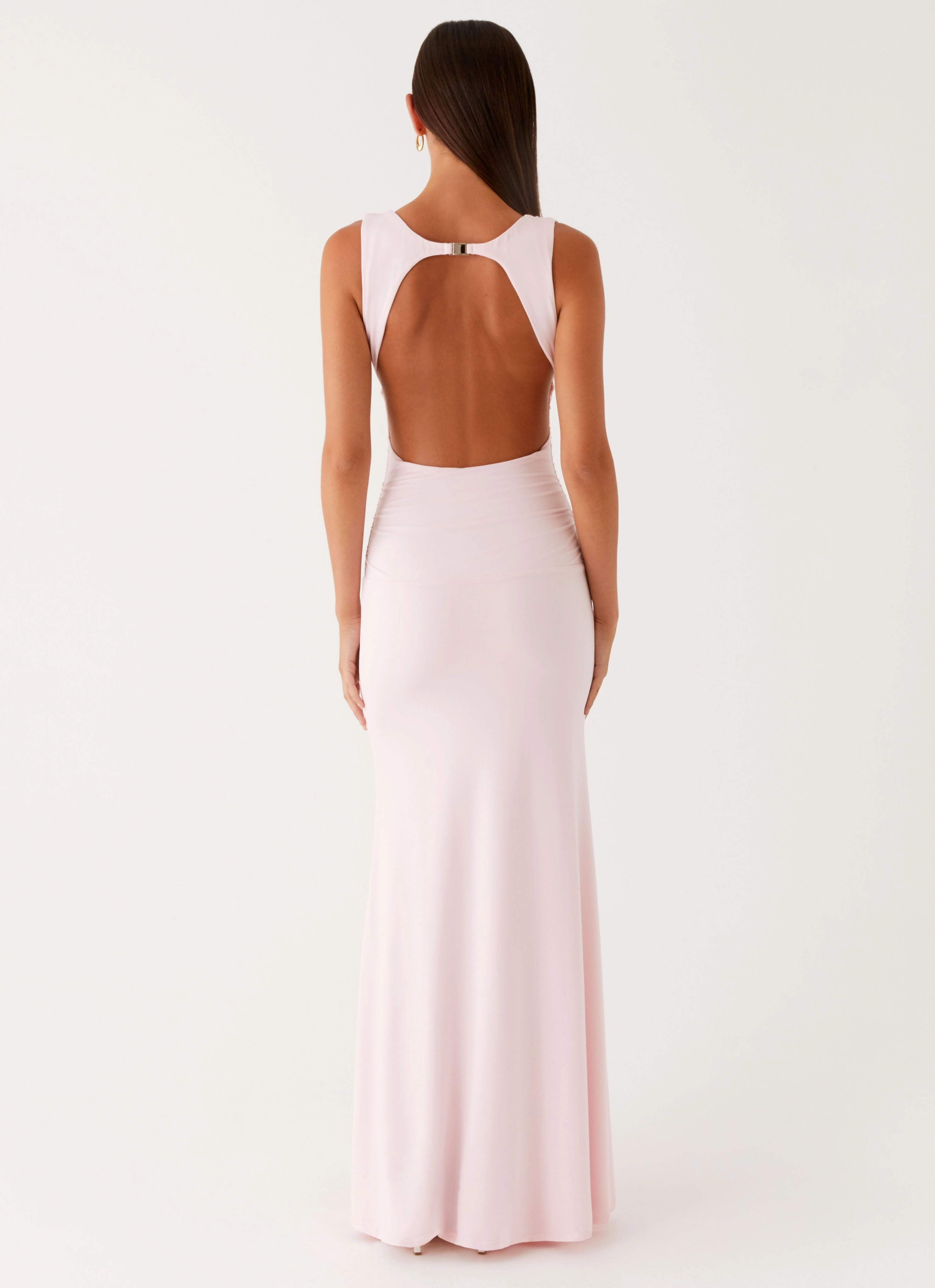 Move Free Feminine full-length gown Cherry Sky Maxi Dress - Baby Pink