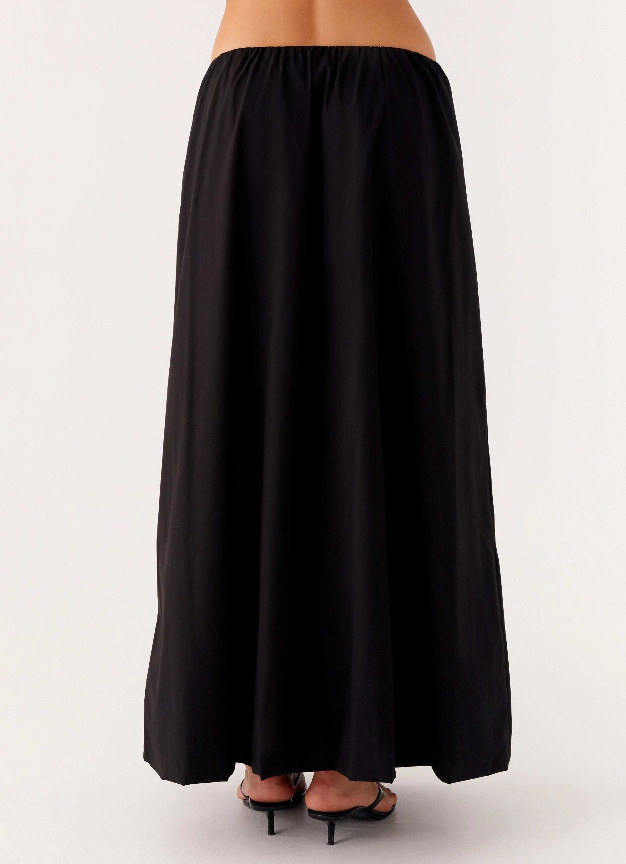 raw hem casual finish Cheryl Maxi Skirt - Black