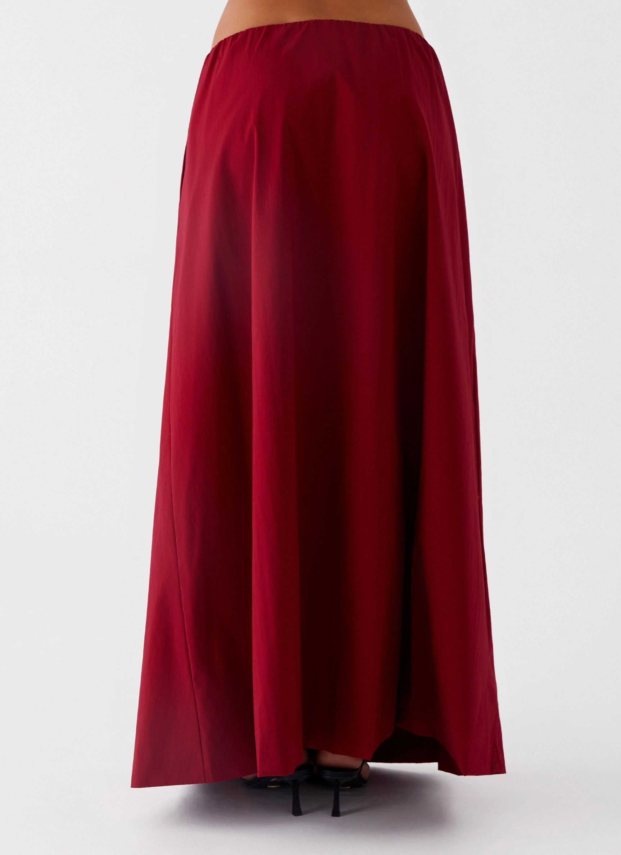 Chill Wear Cheryl Maxi Skirt - Cherry Red