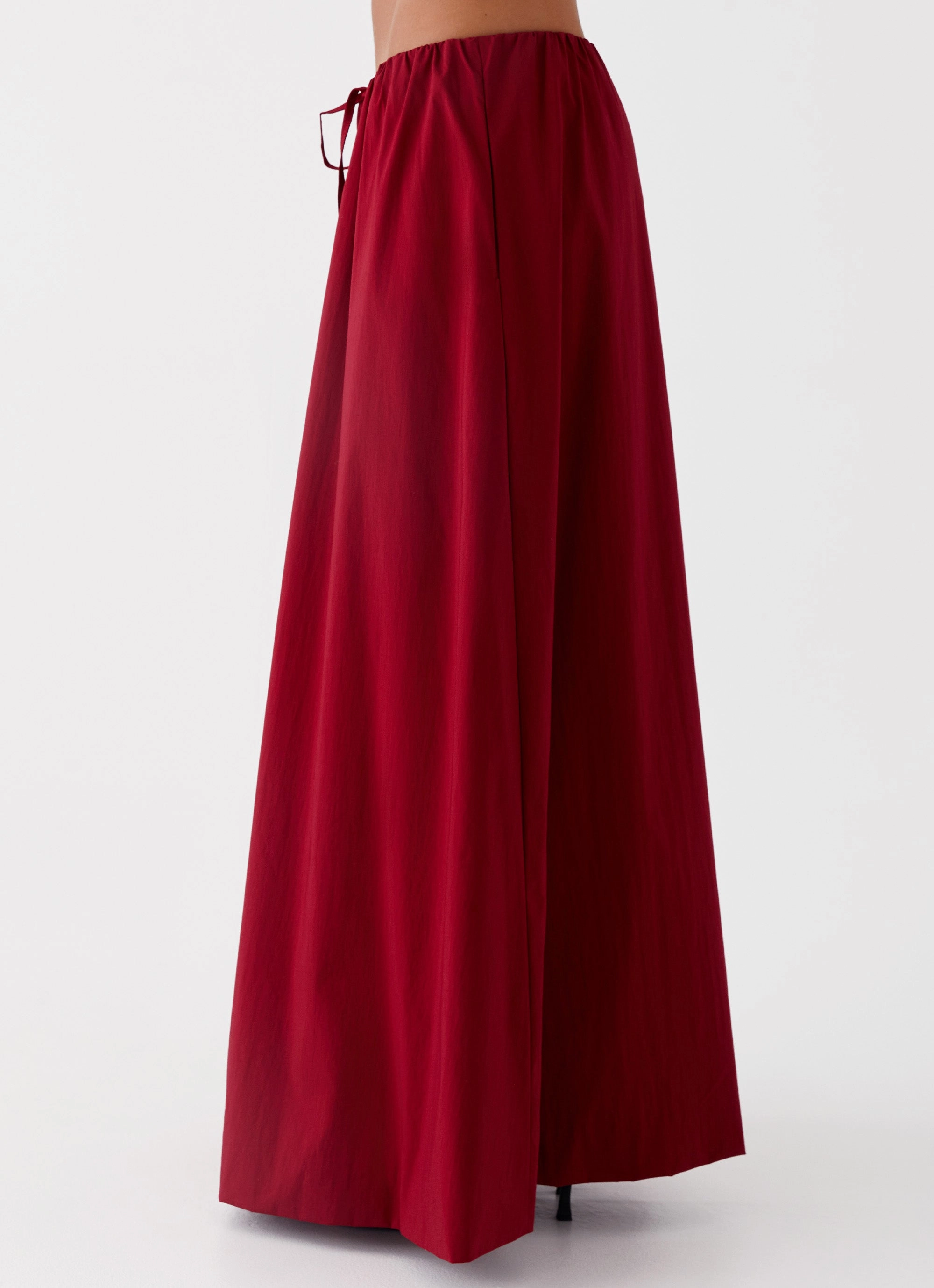 Artistic Influence High Street Fashion Cheryl Maxi Skirt - Cherry Red