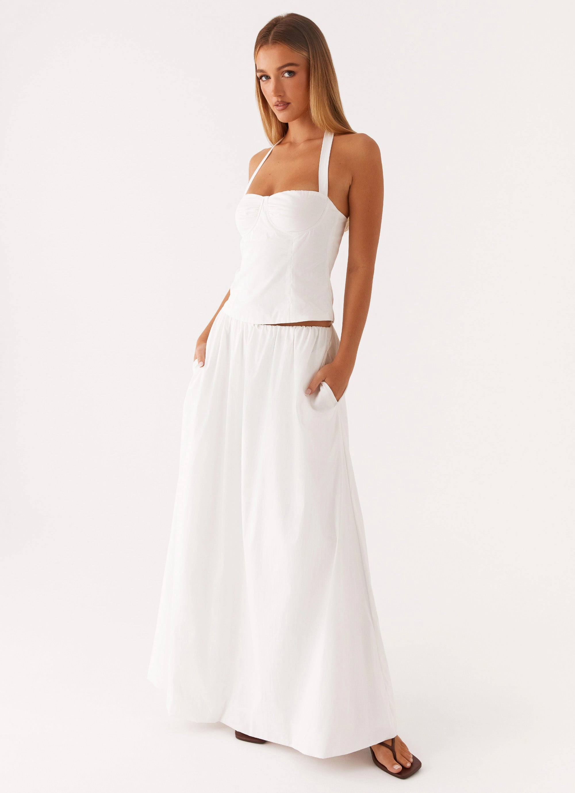 Bold Finish Cheryl Maxi Skirt - White