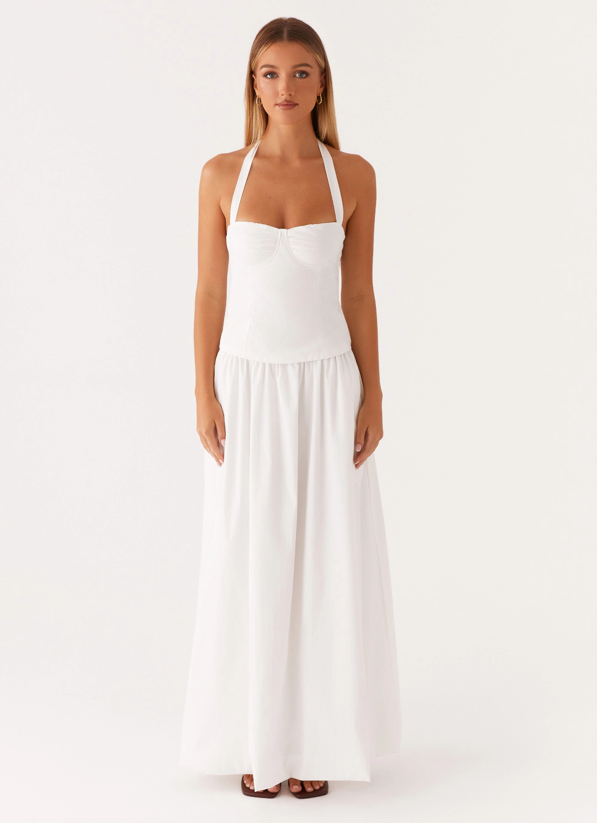 Cheryl Maxi Skirt - White Contemporary Brand Comfortable Feel