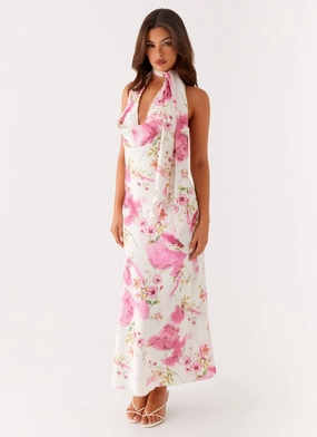 Jensen Midi Dress - Ivory Floral Print Polished Look