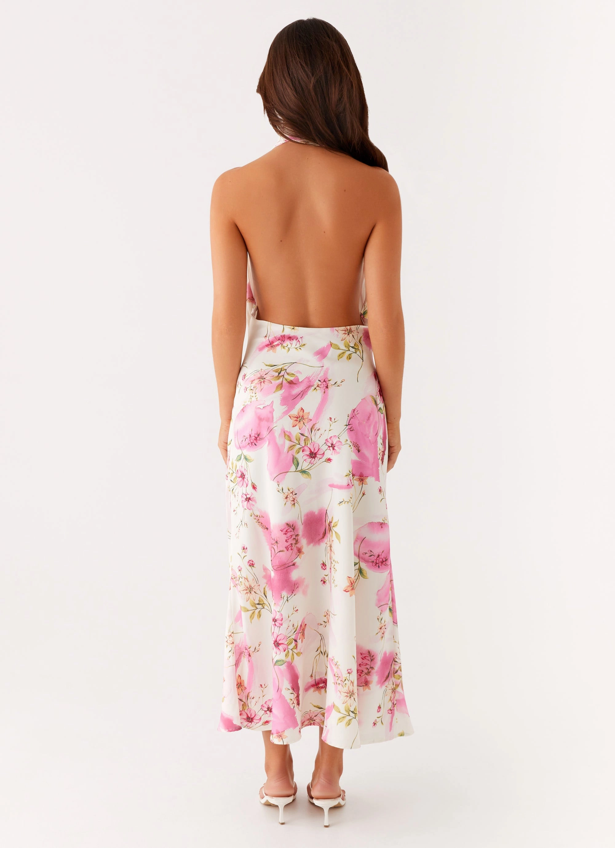 Color-Blocked Jensen Midi Dress - Ivory Floral Print