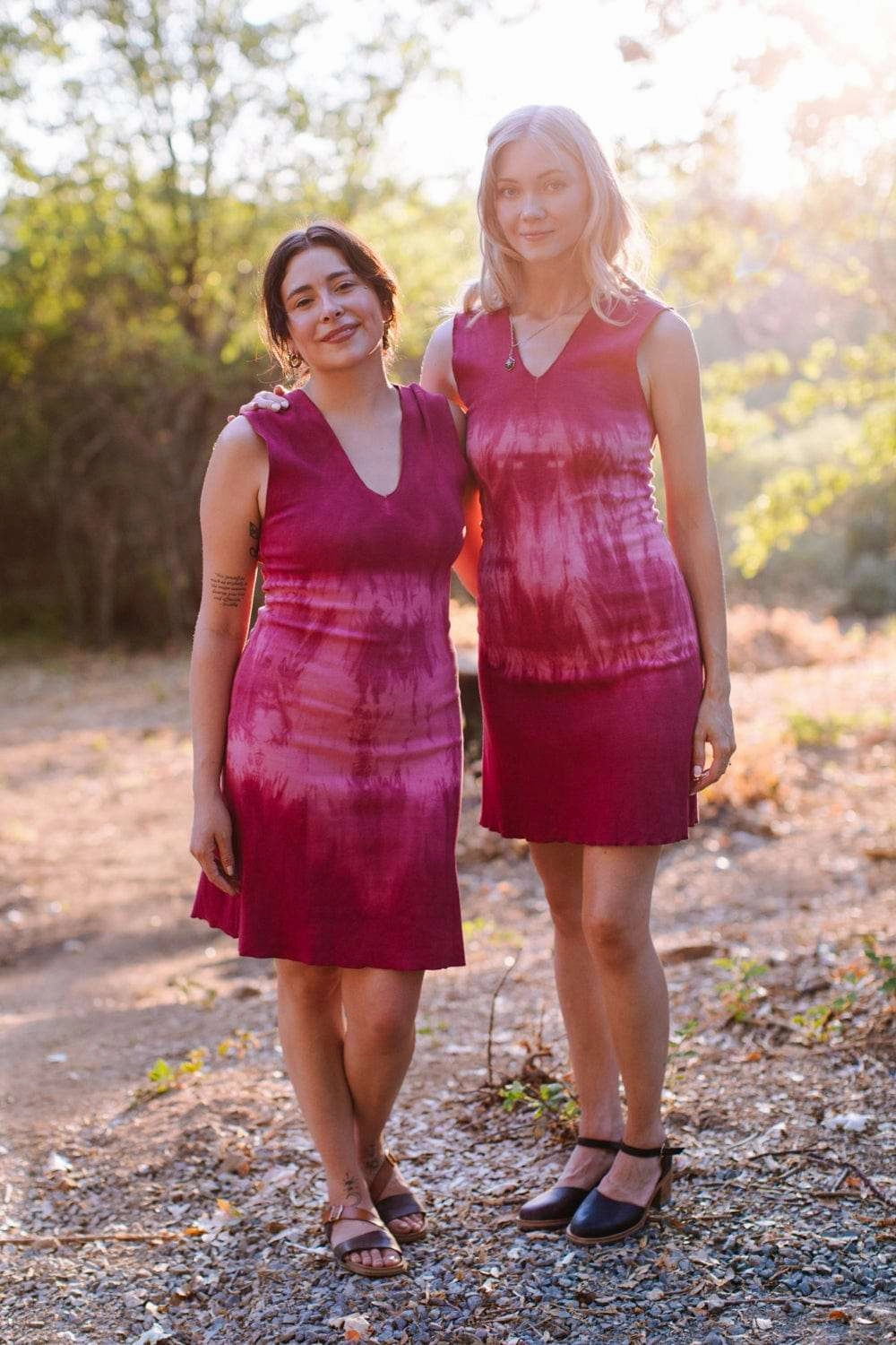 Motion Light Slinky Dress in Dragon Fruit
