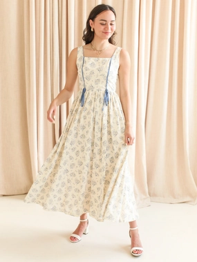 Isla Floral Tank Dress Timeless Waistband Fit