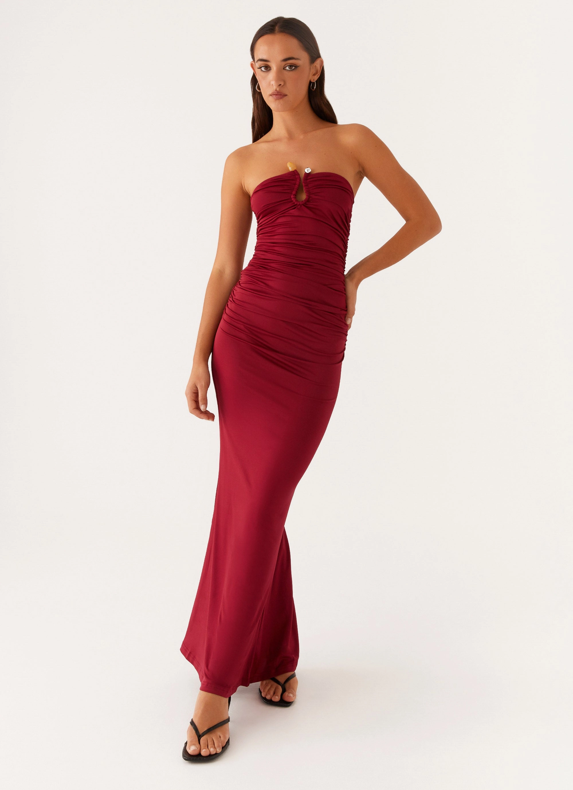 Soft Lines Rudy Maxi Dress - Maroon