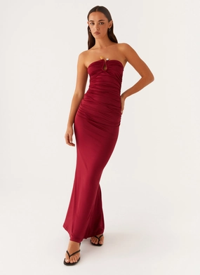 Soft Lines Rudy Maxi Dress - Maroon