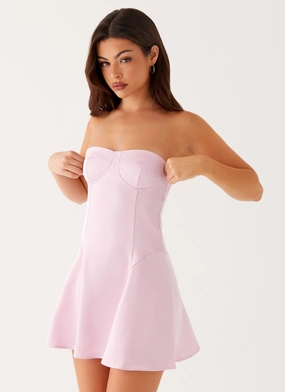 Tamika Mini Dress - Pink Sturdy Waistband