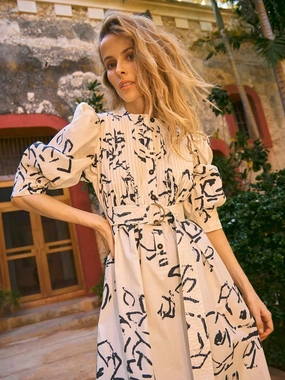 Unlined Look Hunter Bell Lyle Dress Onyx Amaryllis