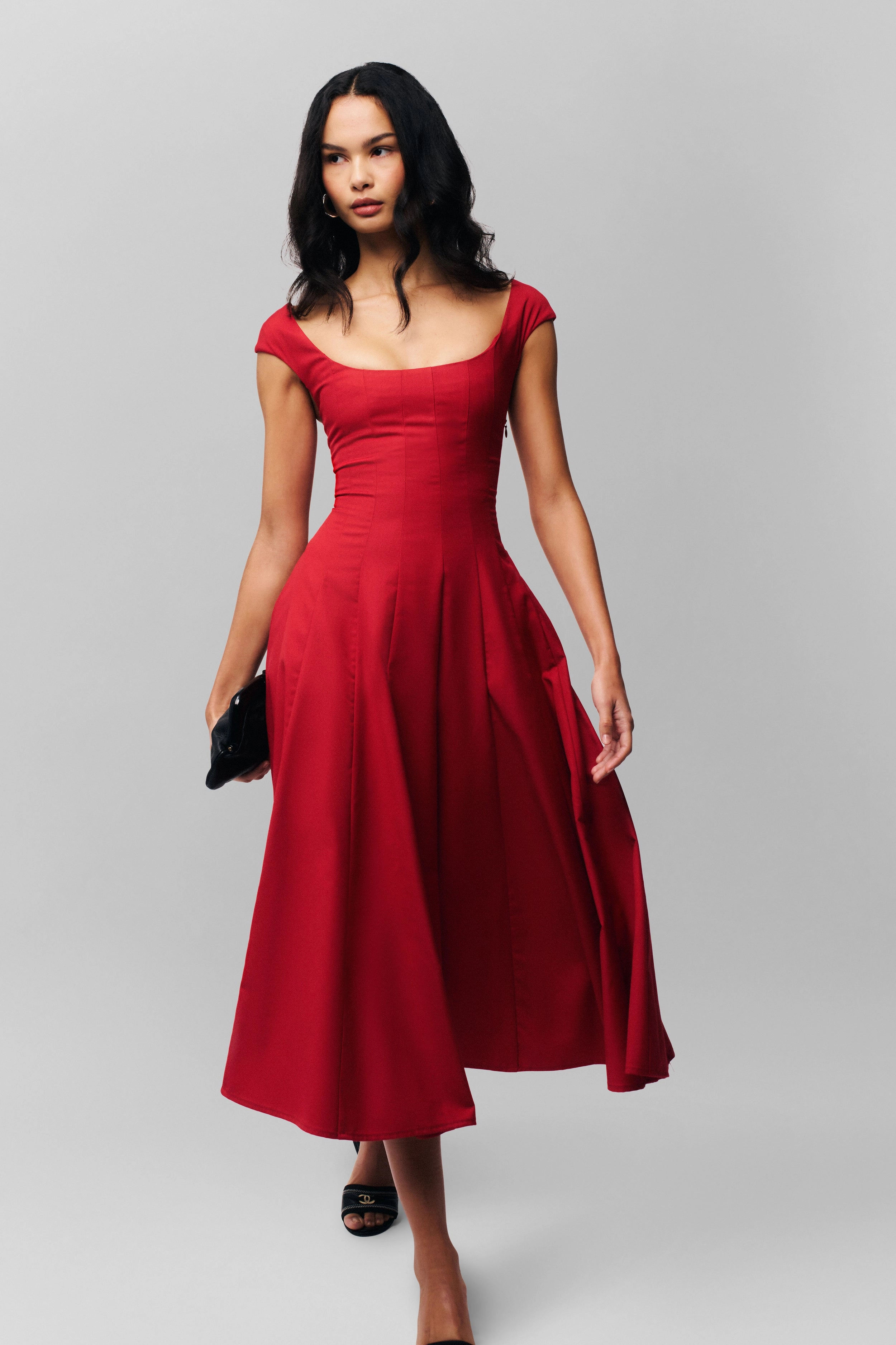 Leila Dress Vibrant Waist Fit Formal Wear