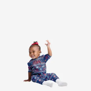 Chicago Cubs Infant Ugly Pattern Family Holiday Pajamas