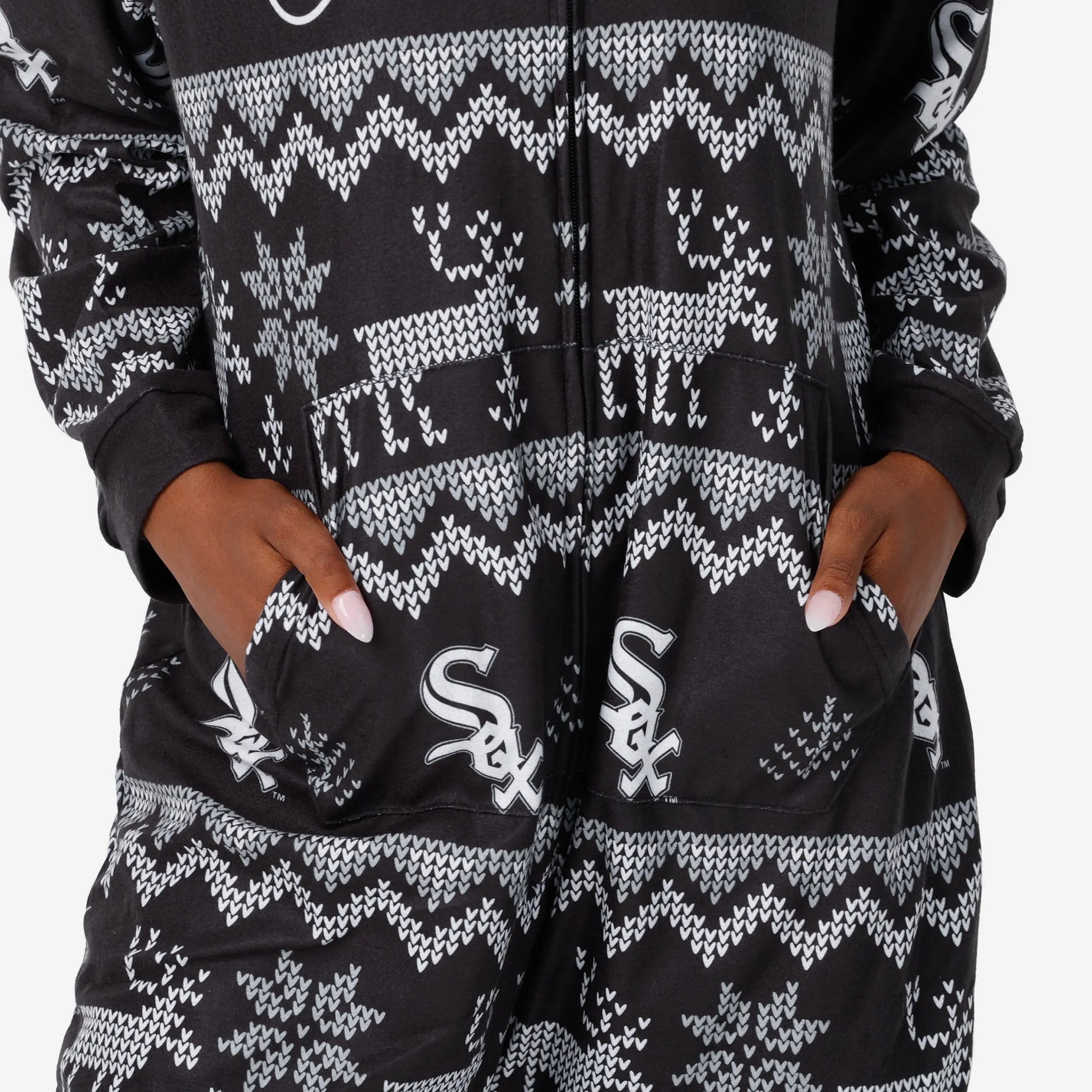 Chicago White Sox Ugly Pattern One Piece Pajamas