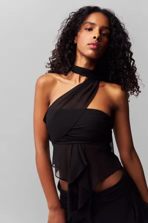 Chiffon Wrap Around Top Antistatic