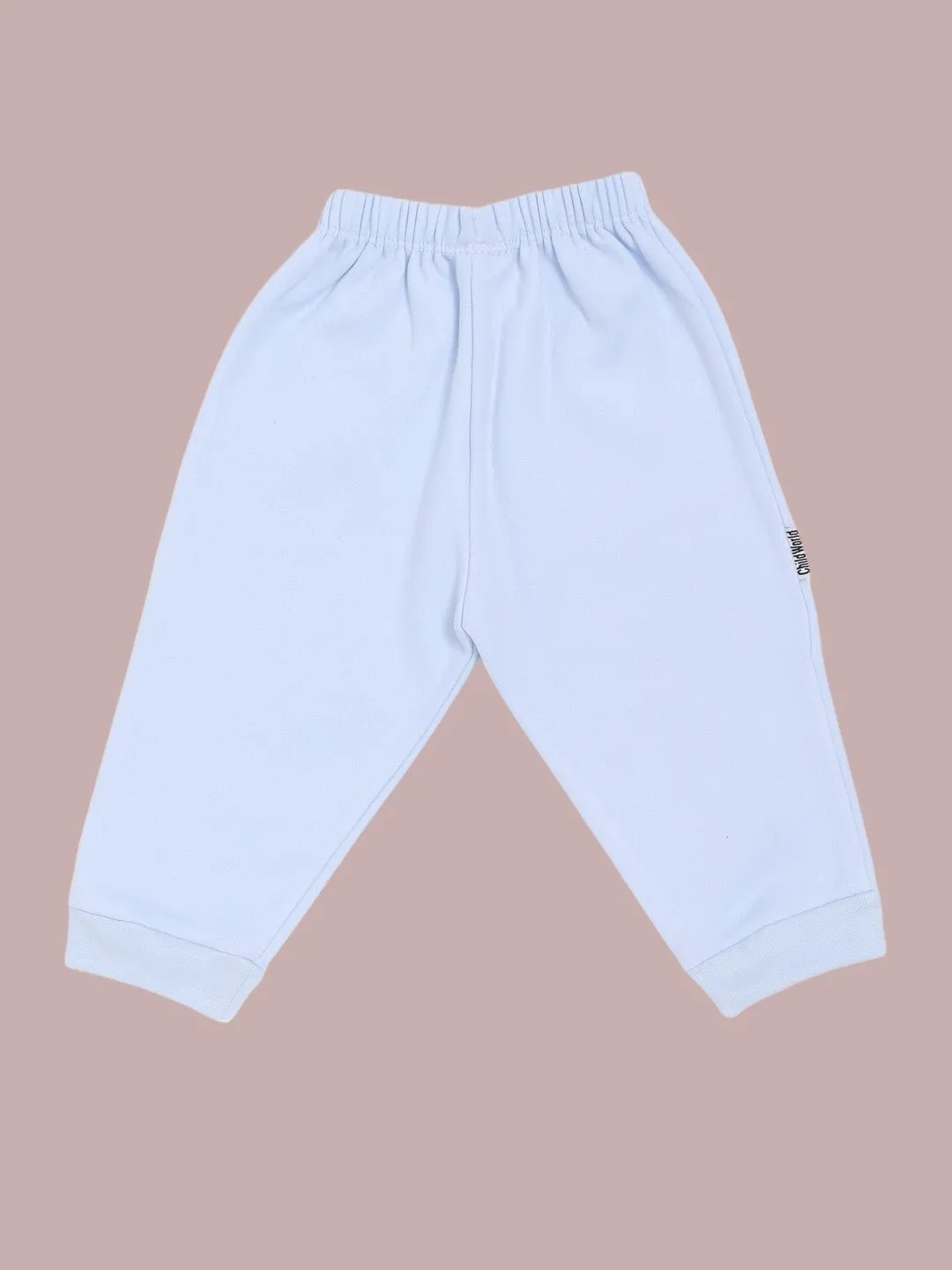 Child World Interlock Full Length Solid Lounge Pant - Blue