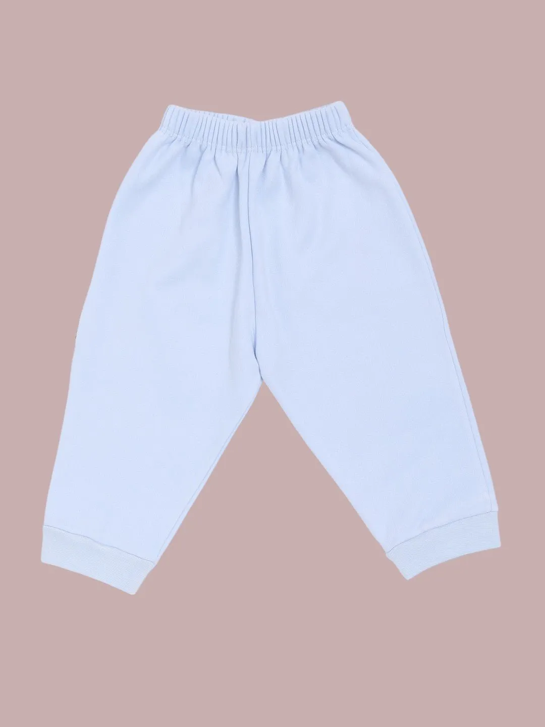 Child World Interlock Full Length Solid Lounge Pant - Blue