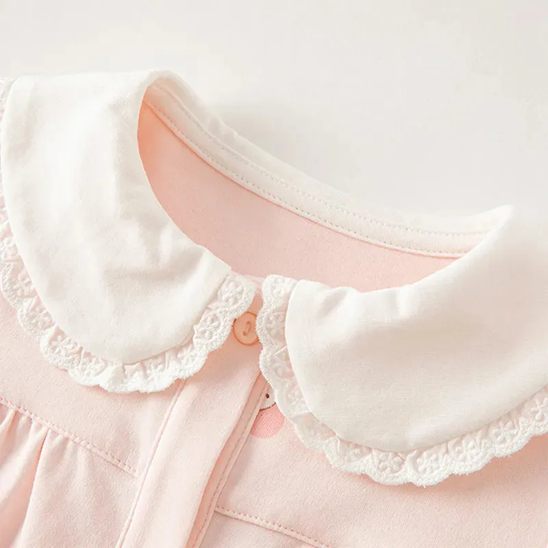 Children's Girl's Cartoon Print Casual Cotton Pajamas Suit
