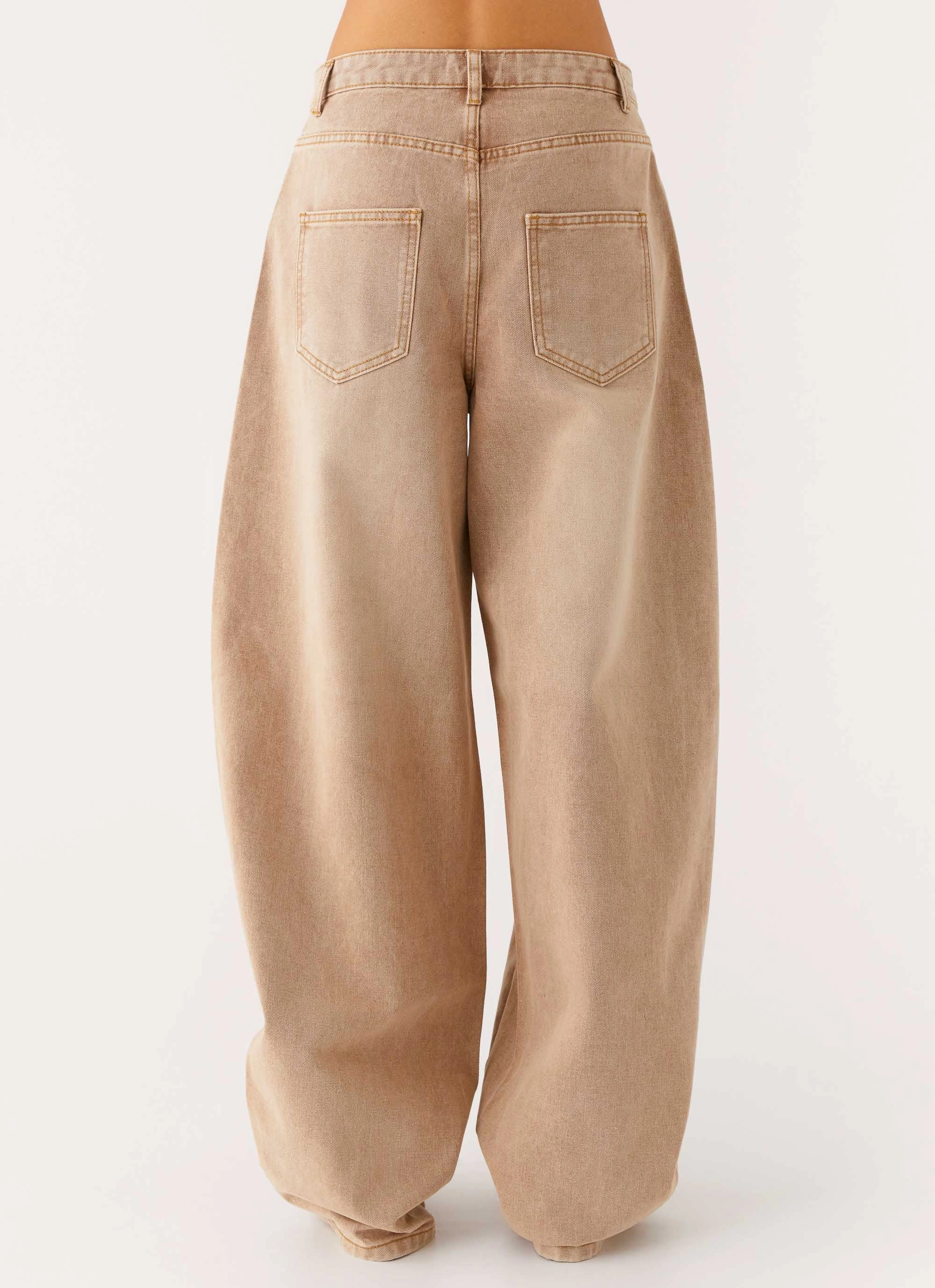 Daily Mix Holiday Vibes Stretch Khalil Baggy Jeans - Tan