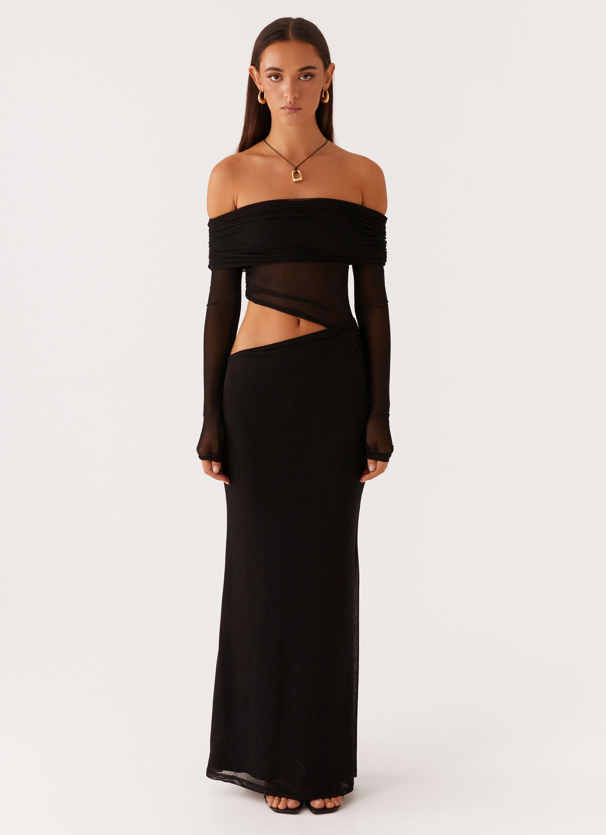 Easy Movement Event Mood Emery Maxi Dress - Black