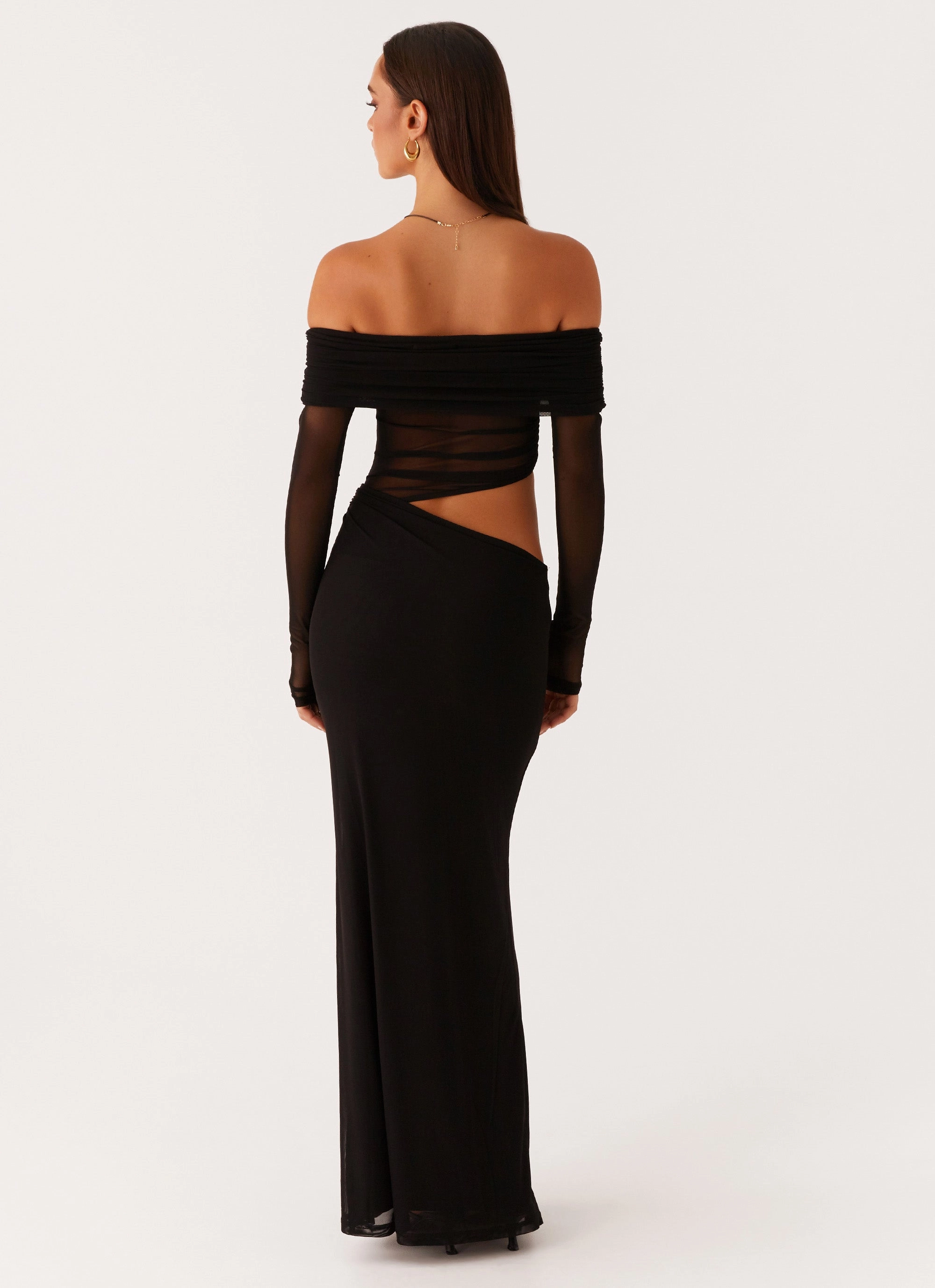 Subtle Drape Quick Drying Emery Maxi Dress - Black