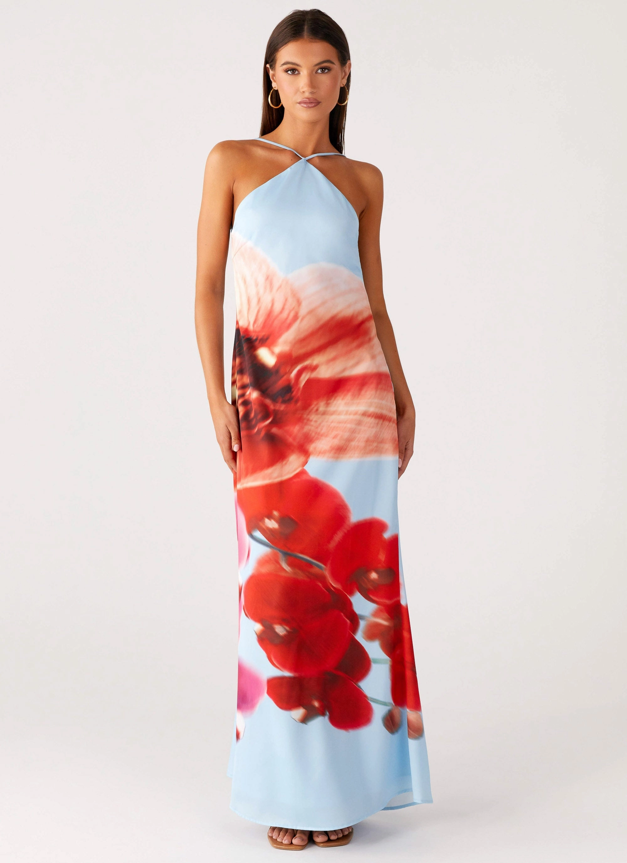 warm tones Chloe Maxi Dress - Turquoise Bloom