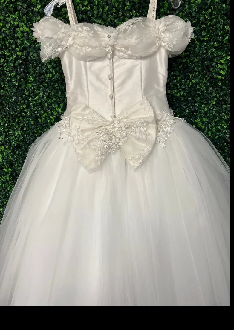 Christie Helene Couture Silk Drop Waist With Tulle Skirt- Matera