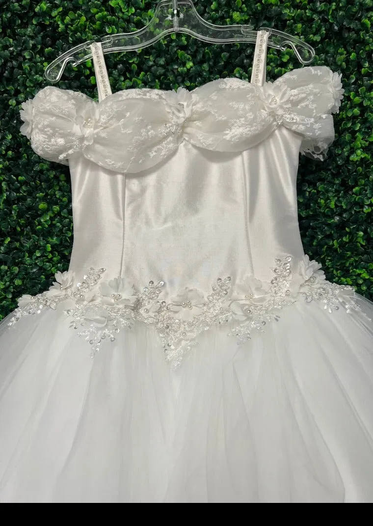 Christie Helene Couture Silk Drop Waist With Tulle Skirt- Matera