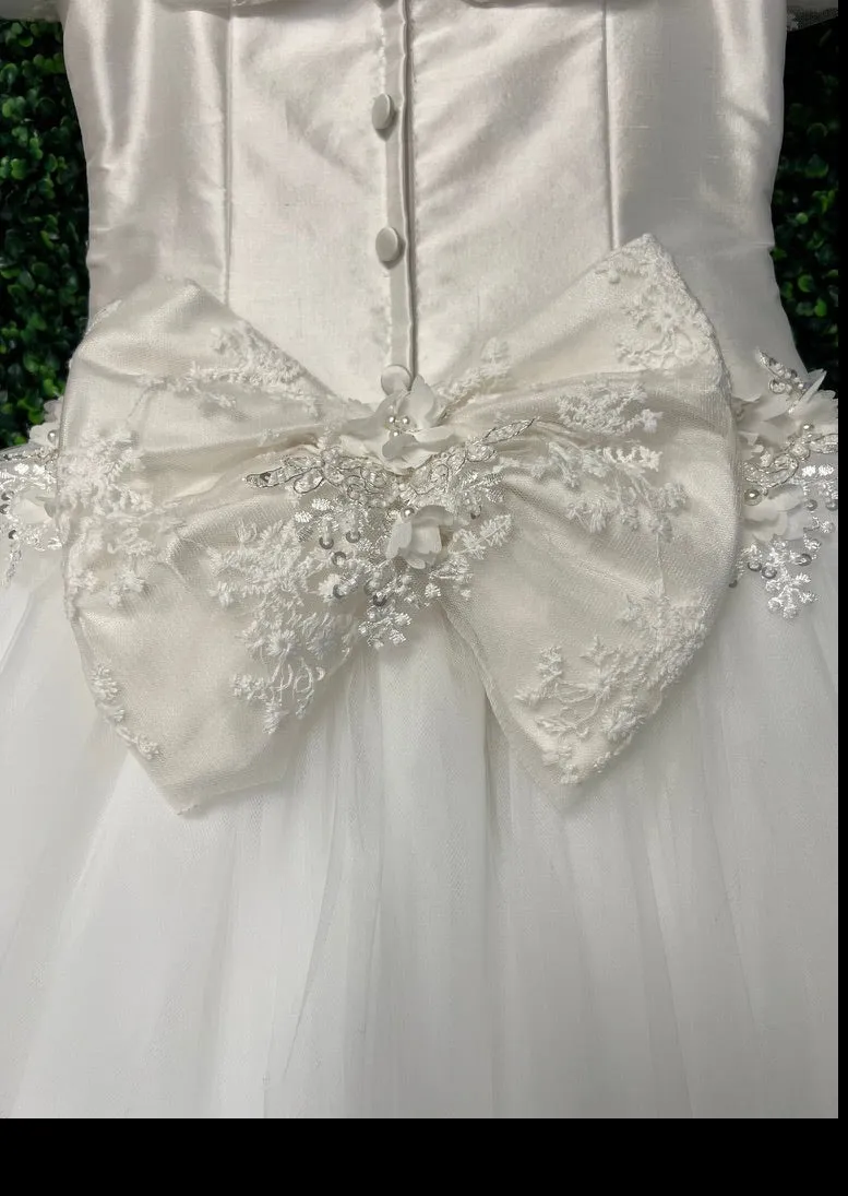 Christie Helene Couture Silk Drop Waist With Tulle Skirt- Matera