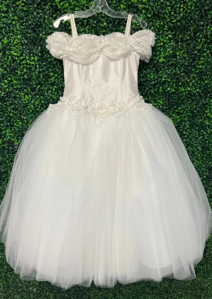 Christie Helene Couture Silk Drop Waist With Tulle Skirt- Matera