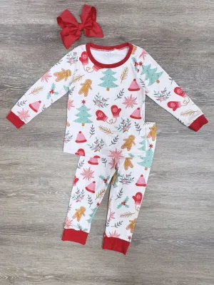 Christmas Cheer Girls or Boys Long Sleeve Pajama Set