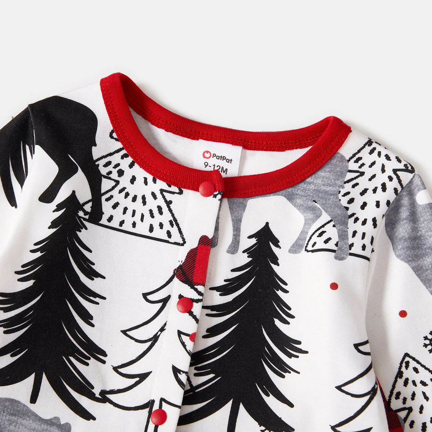 Christmas Family Matching Allover Print Long-sleeve Zipper Onesies Pajamas (Flame Resistant)