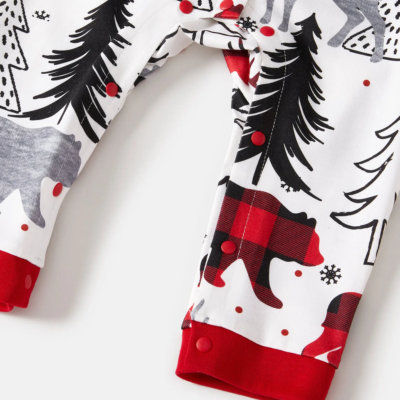 Christmas Family Matching Allover Print Long-sleeve Zipper Onesies Pajamas (Flame Resistant)