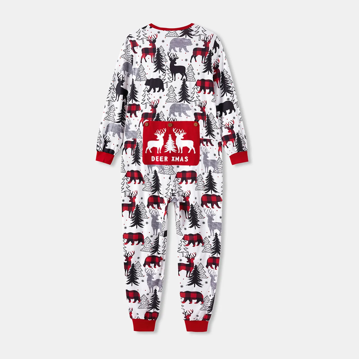 Christmas Family Matching Allover Print Long-sleeve Zipper Onesies Pajamas (Flame Resistant)