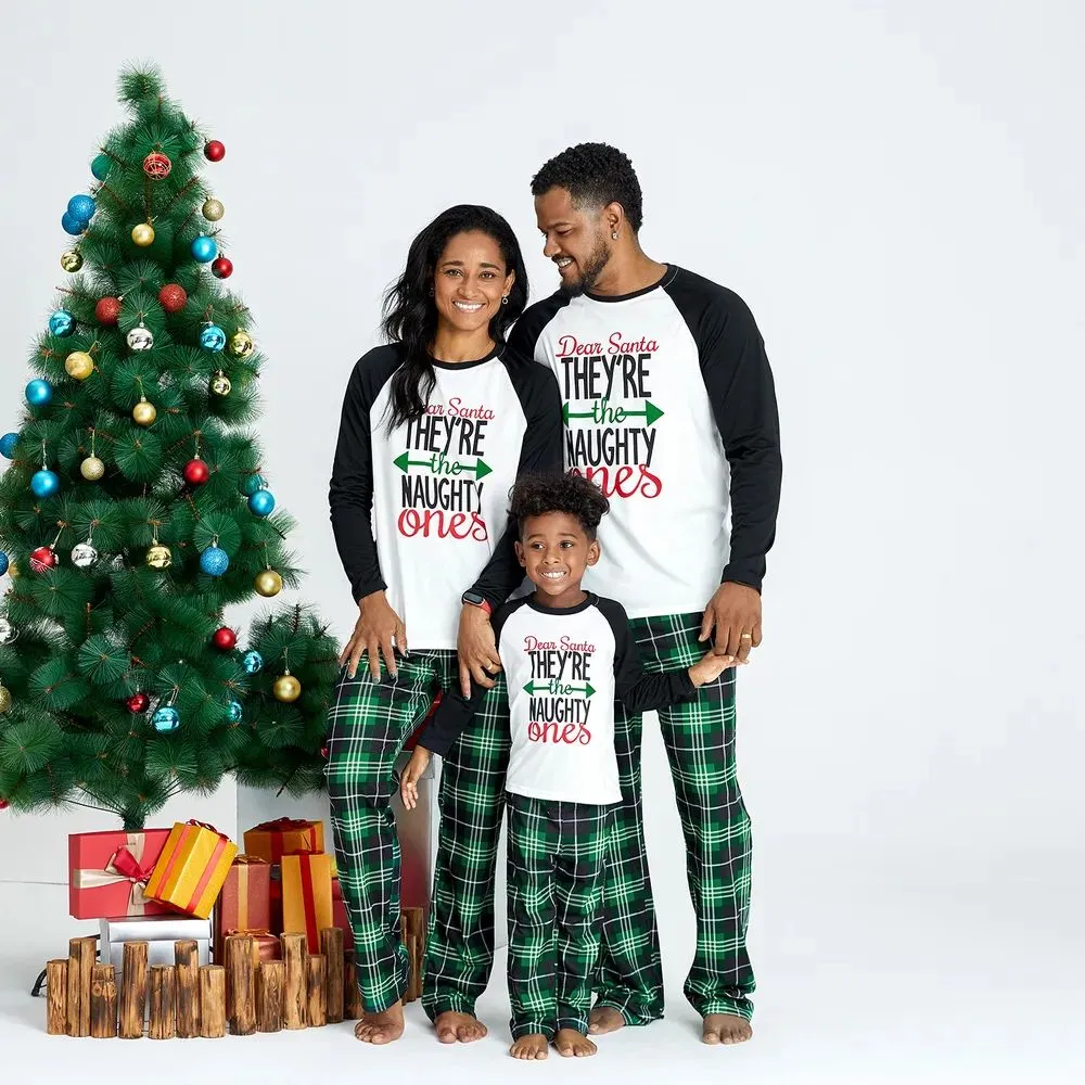 Christmas Family Matching Pajama They're The Naughty Ones Printing PJS for Family