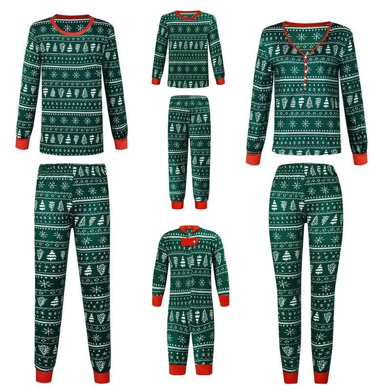 Christmas Family Matching Pajamas Set - Mother, Father, Kids & Baby Girl Rompers | Family Look Sleepwear Outfit